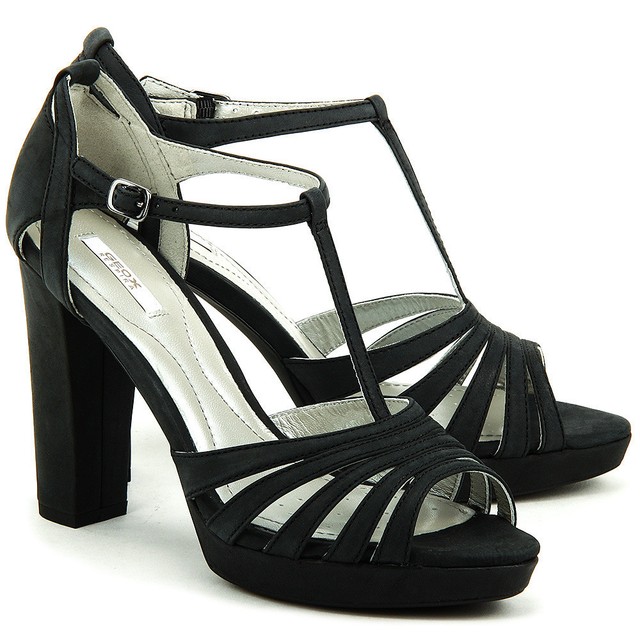 GEOX NEW EGIZIA D42L9C SANDALI DONNA TACCO ALTO E PLATEAU IN PELLE NABUK NERO GEOX NEW EGIZIA D42L9C SANDALI DONNA TACCO ALTO E PLATEAU IN PELLE NABUK NERO