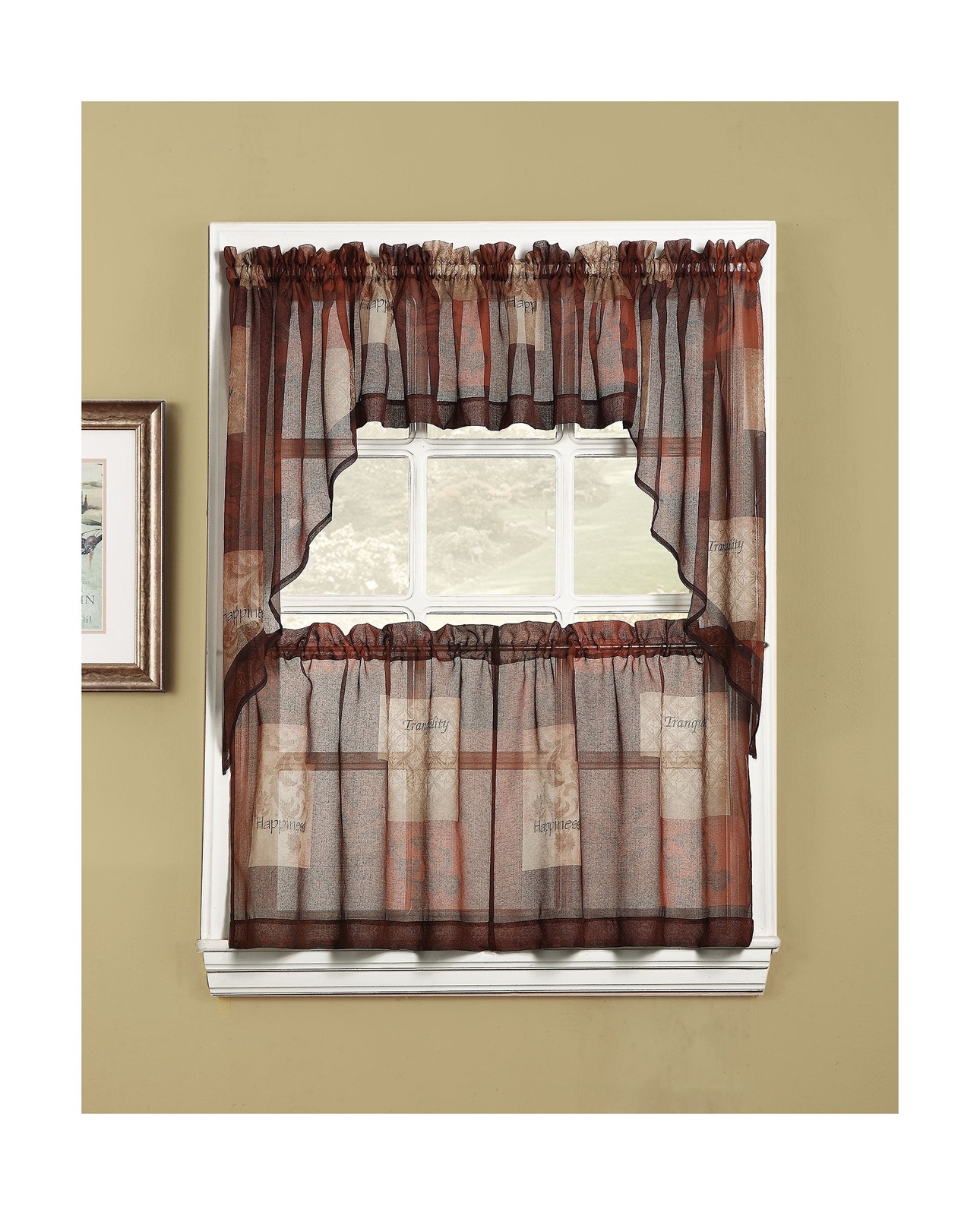 S Lichtenberg Eden Kitchen 2 Tier Curtains 56 By 36 Inch Multi Picture 1 Of