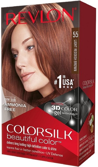 Revlon Colorsilk Hair Color 55 Light Reddish Brown 1 Each Pack Of 5 Revlon Colorsilk Hair Color 55 Light Reddish Brown 1 Each
