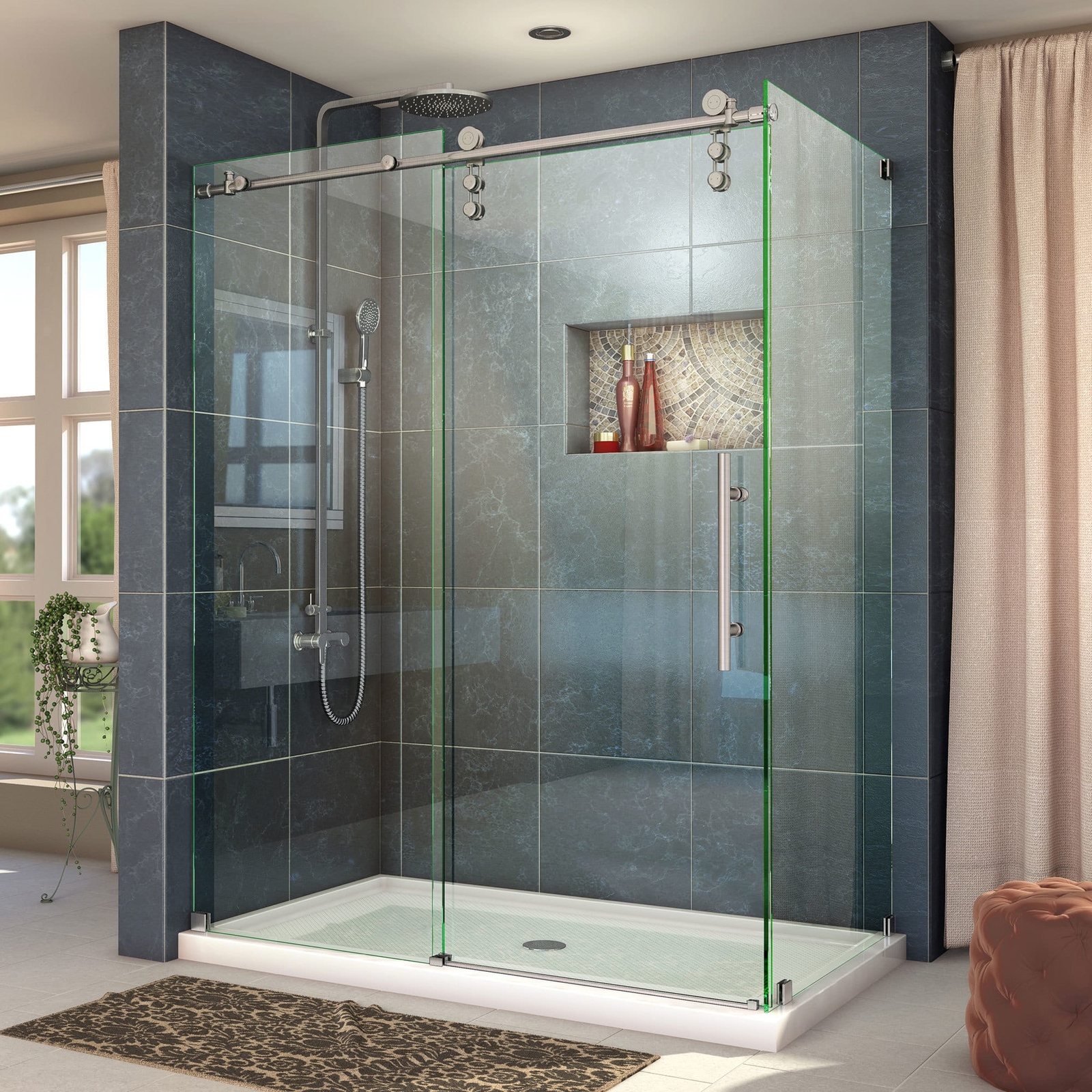 Dreamline Enigma Z Fully Frameless Sliding Shower Enclosure Picture 1 Of 5