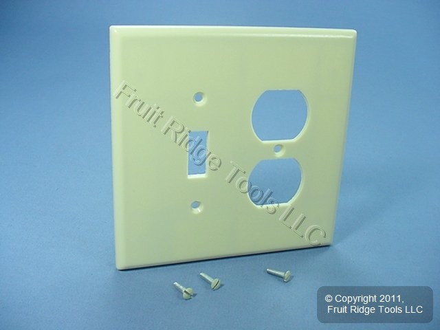 Leviton 86105 Combination Wallplate Oversized Gang 2 Ivory Lev Leviton 86105 Combination Wallplate Oversized Gang 2 Ivory Lev