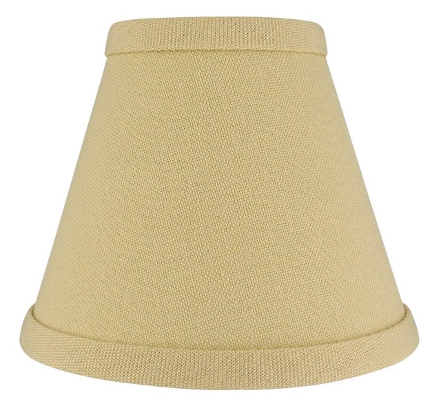 Upgradelights 5 Inch Beige Linen Chandelier Lamp Shade Clips Onto 5 Inch Beige Linen Chandelier Lamp Shade Clips Onto Bulb