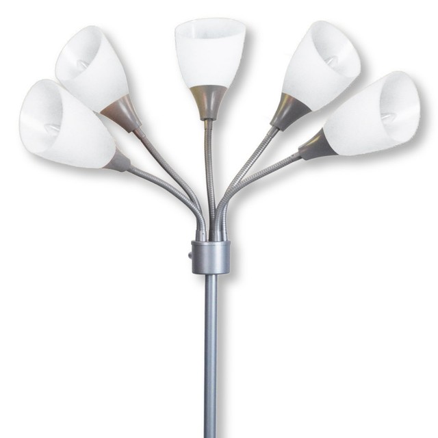 Light Accents Medusa Silver Floor Lamp With White Acrylic Shades Openbox Light Accents Medusa Floor Lamp 69 Tall Silver With White Acrylic