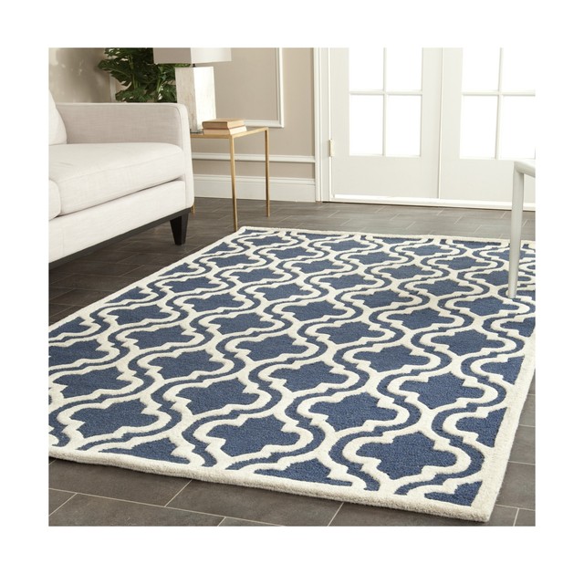Safavieh Cambridge Collection Cam132g Handcrafted Moroccan Geometric Safavieh Cambridge Collection Cam132g Handcrafted Moroccan Geometric Navy And
