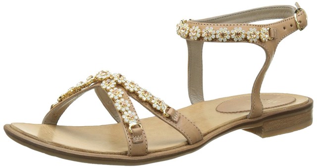 TG. 37 EU Now 3587 Sandali con Cinturino alla Caviglia Donna Beige g7p TG. 37 EU Now 3587 Sandali con Cinturino alla Caviglia Donna Beige g7p