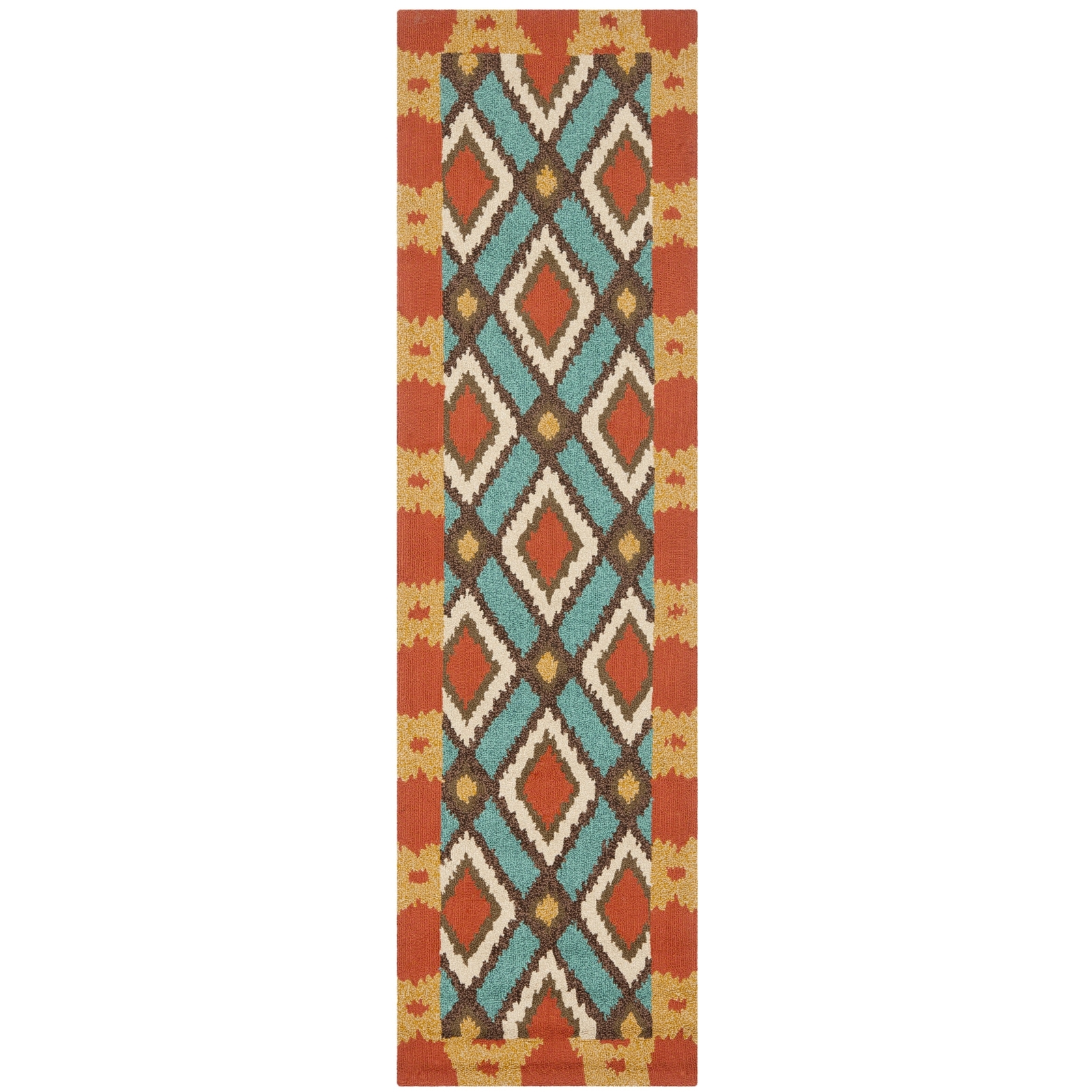 Safavieh Four Seasons Light Blue Red Outdoor Area Rug