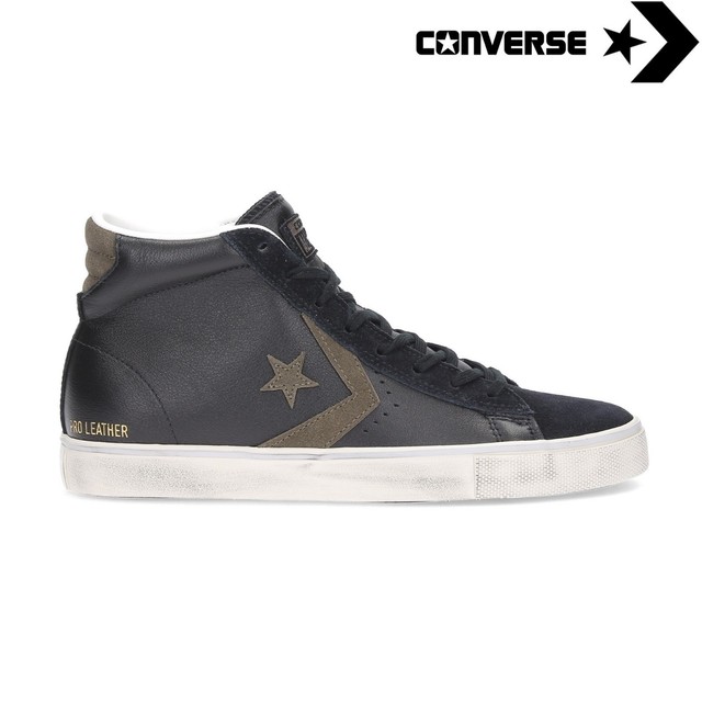converse Pro Leather Vulc Distressed Mi scarpe ginnastica uomo donna nera 158923 converse Pro Leather Vulc Distressed Mi scarpe ginnastica uomo donna nera 158923