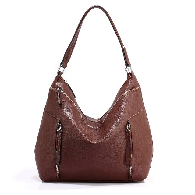 Large Faux Leather Slouch Weekend Hobo Bags Vintage Designer Women Picture 2 Of 6
