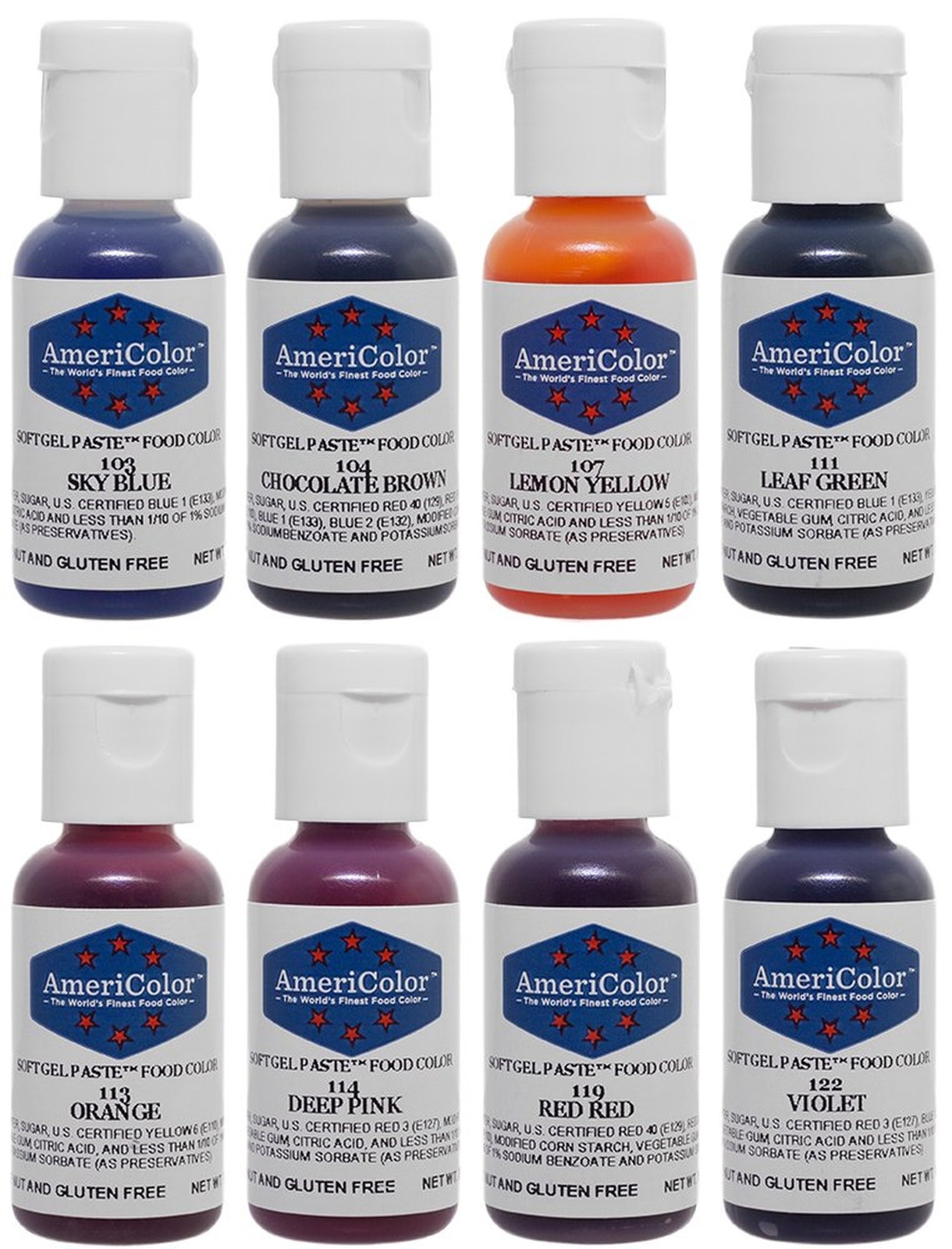 AmeriColor Soft GEL Paste Food Color Junior Kit-8 Assorted Colors ... AmeriColor Soft GEL Paste Food Color Junior Kit-8 Assorted Colors ...