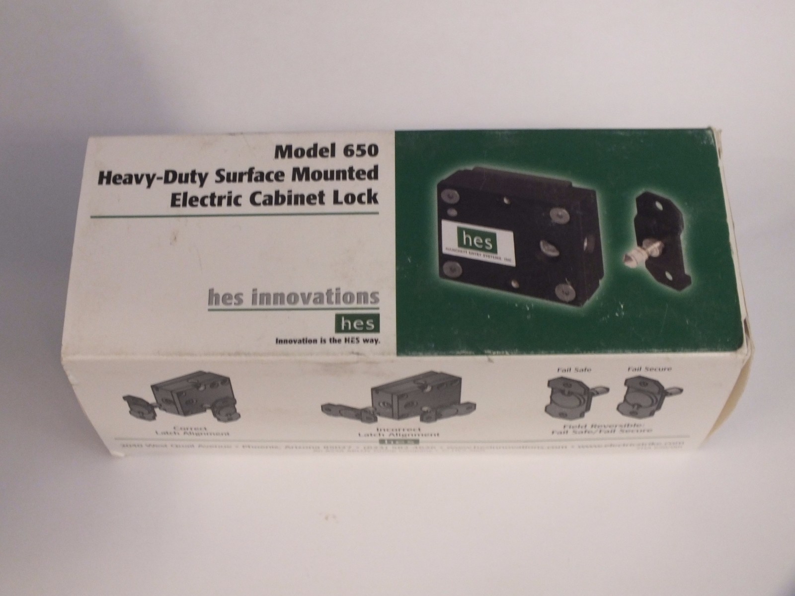 Hes 650 Electric Cabinet Lock Surface Mounted 600 Lb Static Strength 3