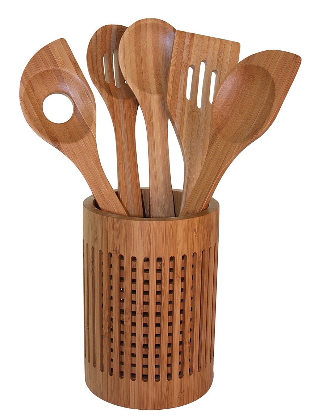 Utensil Kitchen Set Totally Bamboo Wooden Cooking Household Tools 5 Picture 1 Of 11