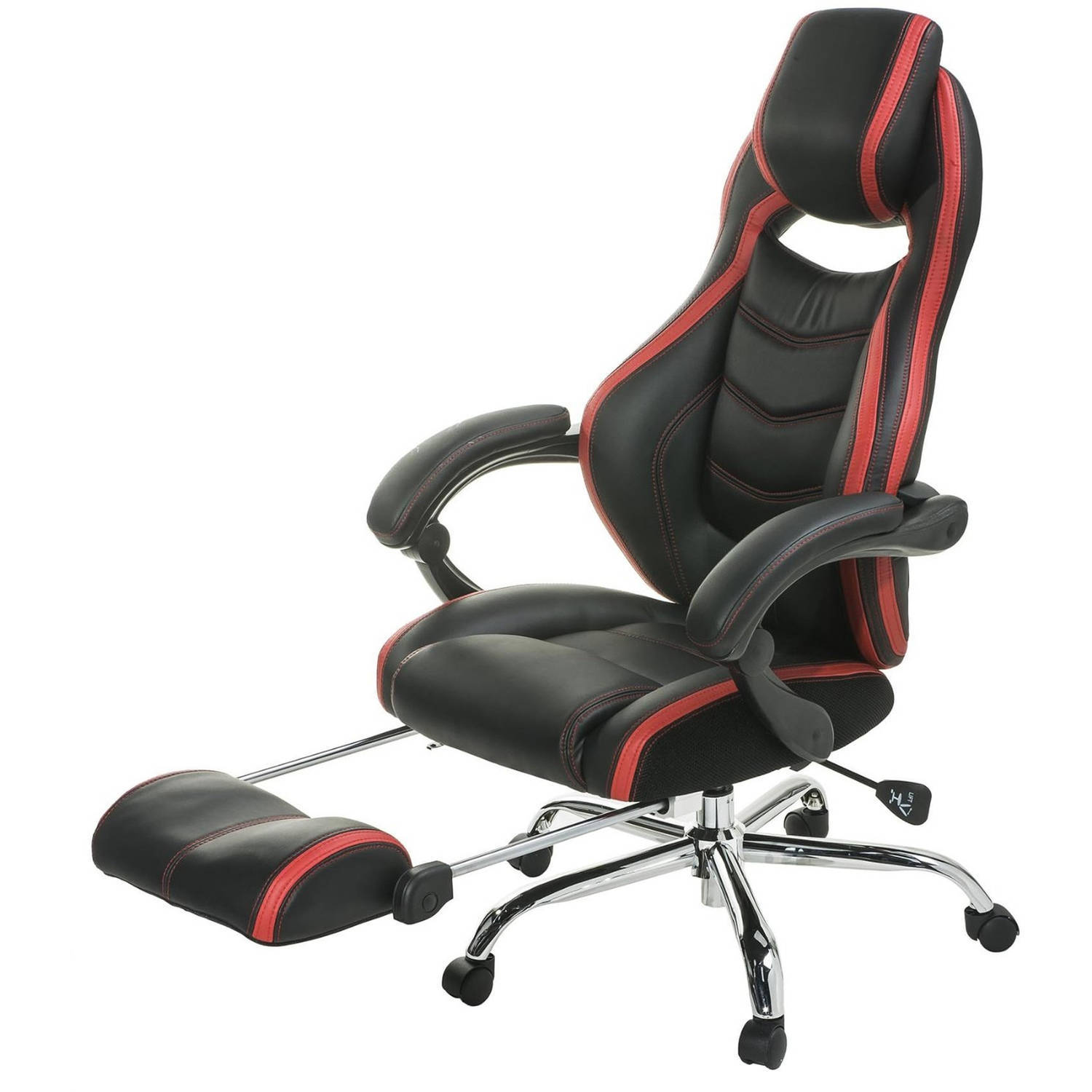 Merax Racing Style Executive Pu Leather Swivel Chair With Footrest Picture 1 Of 8