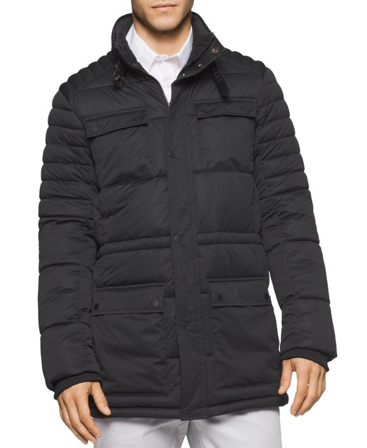 Calvin Klein Black Mens Size 2xl Four Pocket Puffer Jacket 153 298 Calvin Klein Men S Four Pocket Puffer Coat Macy Exclusive Black