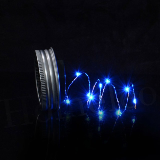 1 Pack Led Light Solar Mason Jar Lid Lights Color Changing Garden Picture 13 Of