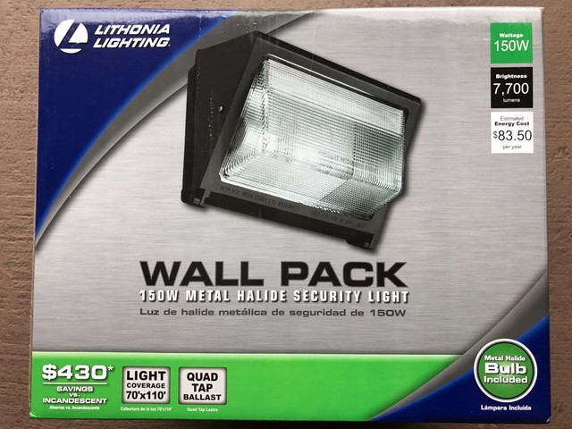 Lithonia Lighting 150w Metal Halide Outdoor Security Light 207kv7 Ebay New Lithonia Lighting Security Light 150w Bronze 207kv7 Metal Halide Wall Pack