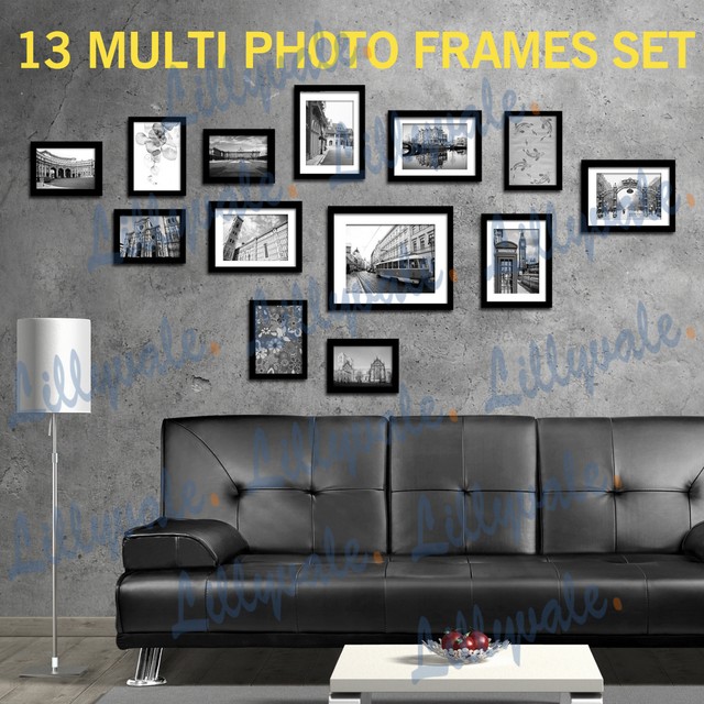 Large Multi Picture Photo Frames Wall Set 13pcs Black 125cm X 60cm Picture 9 Of