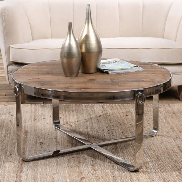 Uttermost 24485 Berdine Wooden Coffee Table Uttermost Berdine Wooden Coffee Table Silver