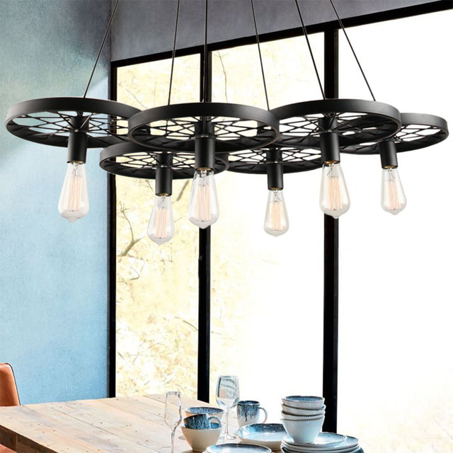 Rustic Chandelier Vintage Ceiling Light Fixture Lamp Pendant Retro Xmas Promo Linsgroup Industrial Metal Retro Rustic Wagon Wheel Vintage Ceiling H