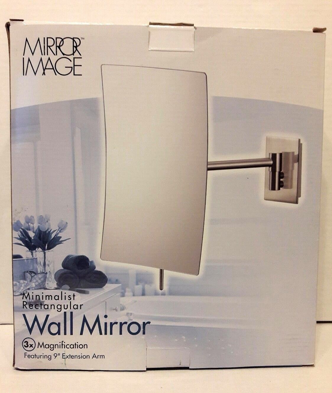 Mirror Image 21843 Minimalist Rectangular Wall With Chrome Picture 1 Of 3