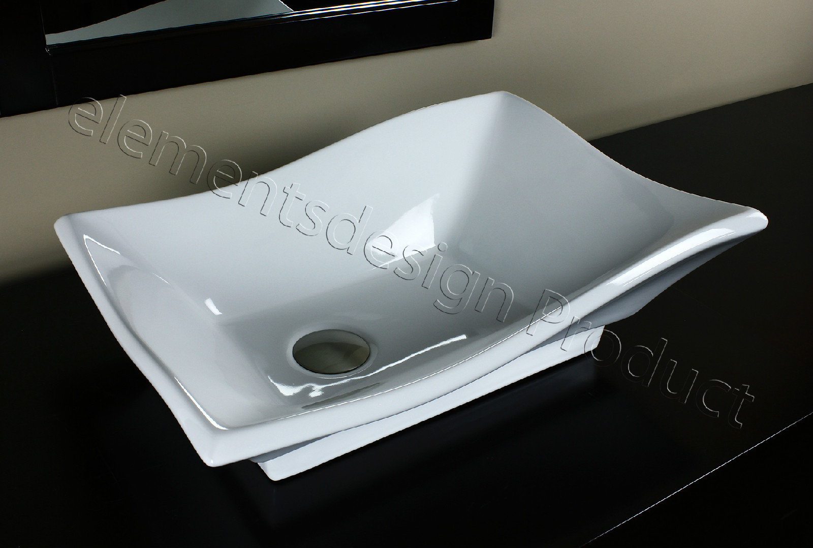 Bathroom White Ceramic Porcelain Vessel Vanity Sink Pop Up Drain Brand New T