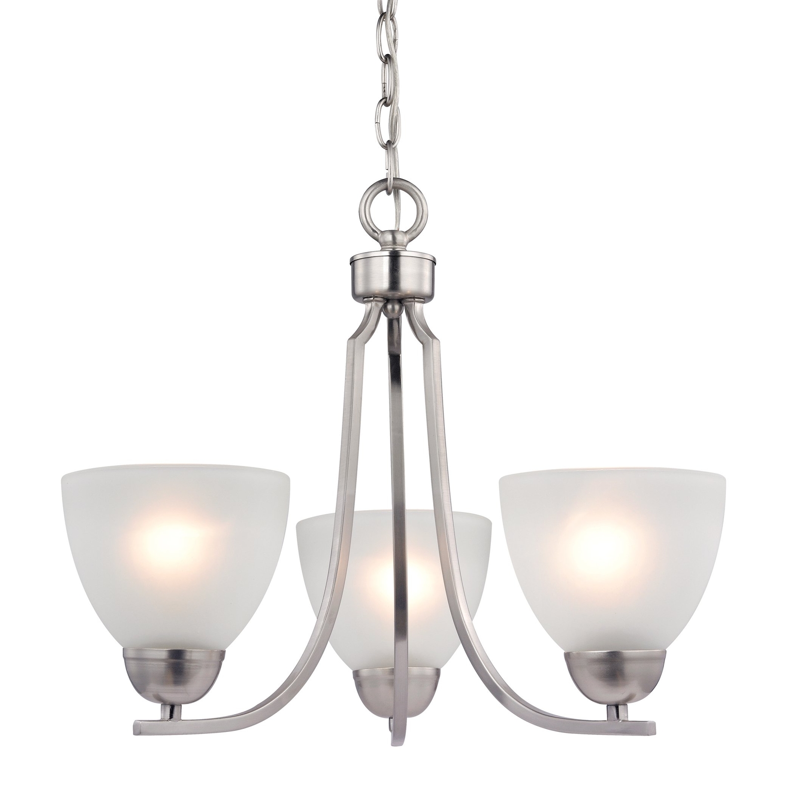 Cornerstone Lighting Kingston 3 Light Chandelier Brushed Nickel 1403 Picture 1 Of