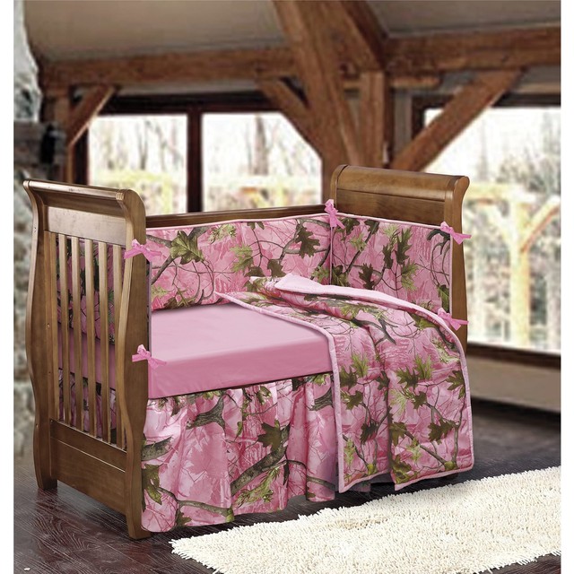 Hiend Accents Realtree Oak Camo Crib Set Pink 2day Delivery Hiend Accents Girls Pink Camo Crib Bedding Set