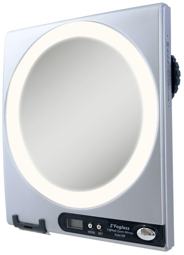 Fogless Shower Mirror Bathroom Led Lighted Fog Adjule Silver Picture 1 Of 2