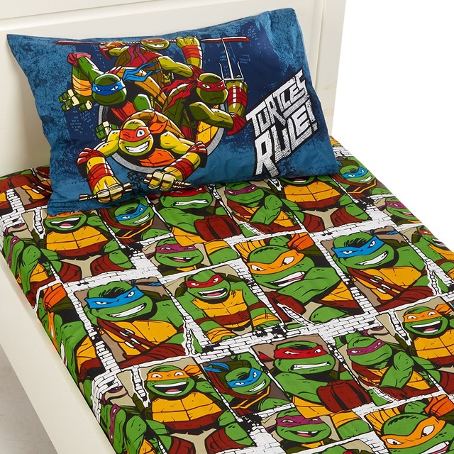 Nickelodeon Teenage Mutant Ninja Turtles 2pc Twin Comforter 3pc Nickelodeon Teenage Mutant Ninja Turtles Dark Twin Sheet Free