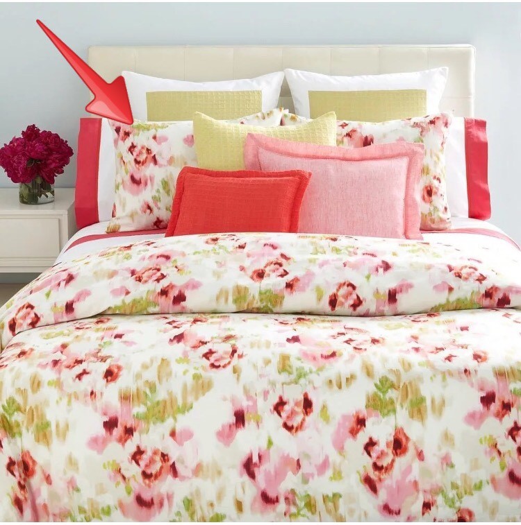 Vera Modern Ikat Print Pink Cotton 400 Tc Pillow Sham Bedding Picture 1 Of 9