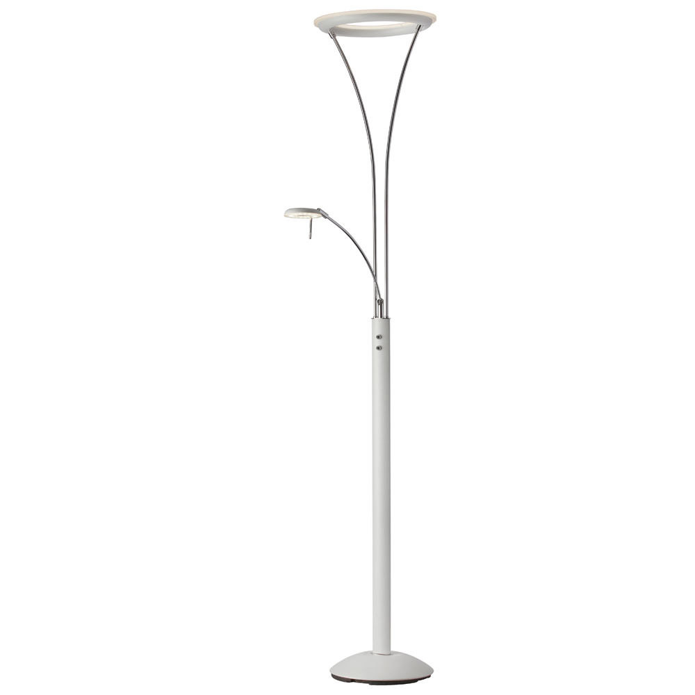 Dainolite Mother And Son Led 15 Floor Lamp White Chrome Picture 1 Of