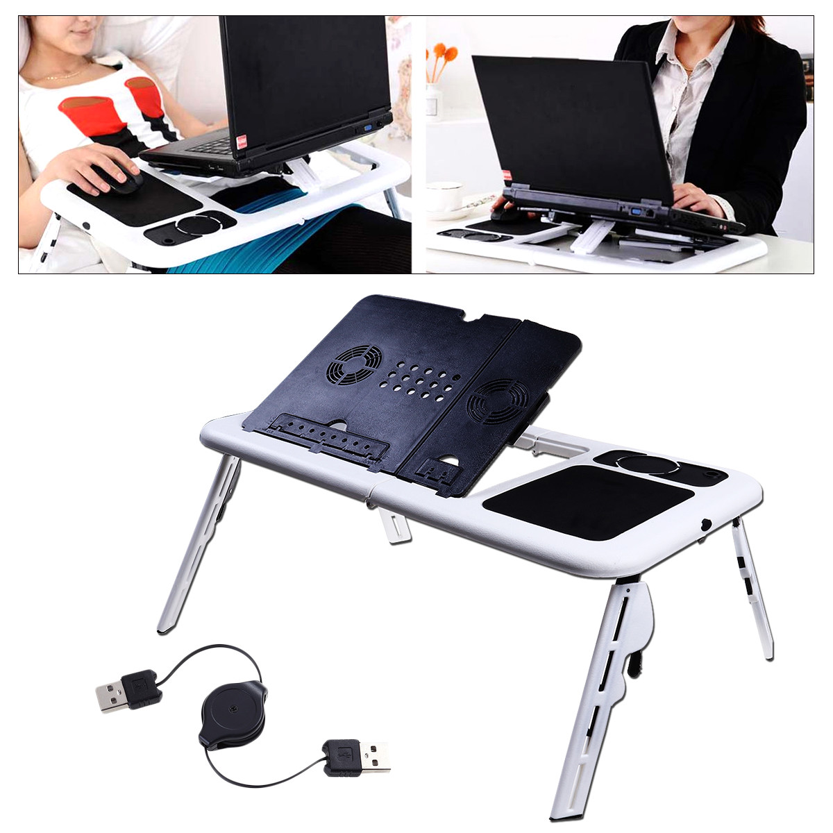 Portable Table Car Bed Sofa Folding For Laptop Notebook Desk Stand Picture 1 Of 12