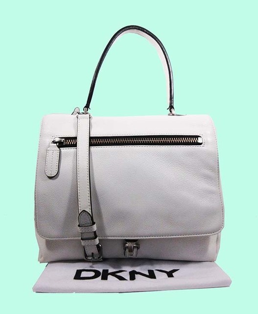 Dkny Lg Flap Top Handle White Leather Shoulder Bag Ebay Dkny Lg Flap Top Handle White Leather Shoulder Bag Msrp 398 00