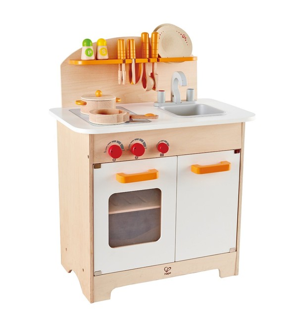 Kids Wooden Kitchen Gourmet Chef Cookware Set Pretend Play Toy Award Hape E8116 Gourmet Chef Kitchen And Cookware Wooden Play Set Kids Pretend