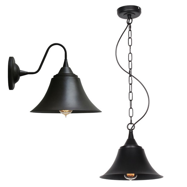 Vintage Pendant Light Black Iron Chandelier Modern Ceiling Lights Kitchen Pendant Light Room Ceiling Lamp Indoor Wall Lights Vintage Sconce