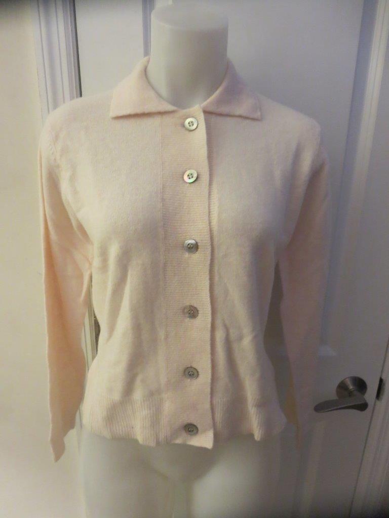 Womens Basco Light Pink Cardigan Sweater Size M | eBay
