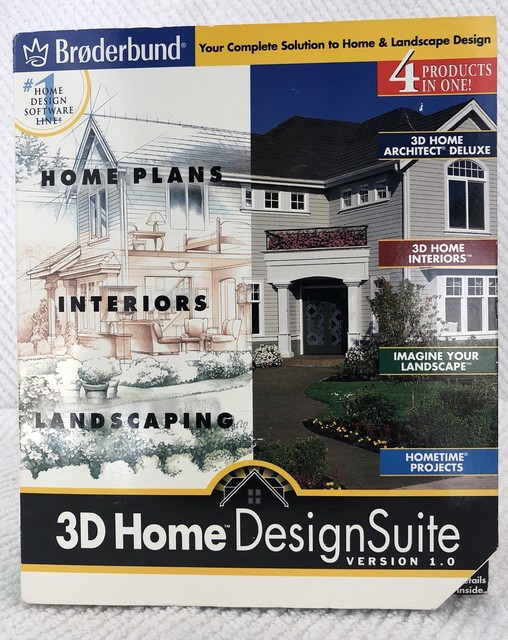 3d Home Design Suite PC Cd-rom Broderbund Windows 95 Landscape ... 3d Home Design Suite PC Cd-rom Broderbund Windows 95 Landscape ...
