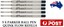 5 X PARKER QUINK FLOW BALL PEN POINT REFILLS REFILL - MEDIUM BLACK INK NEW