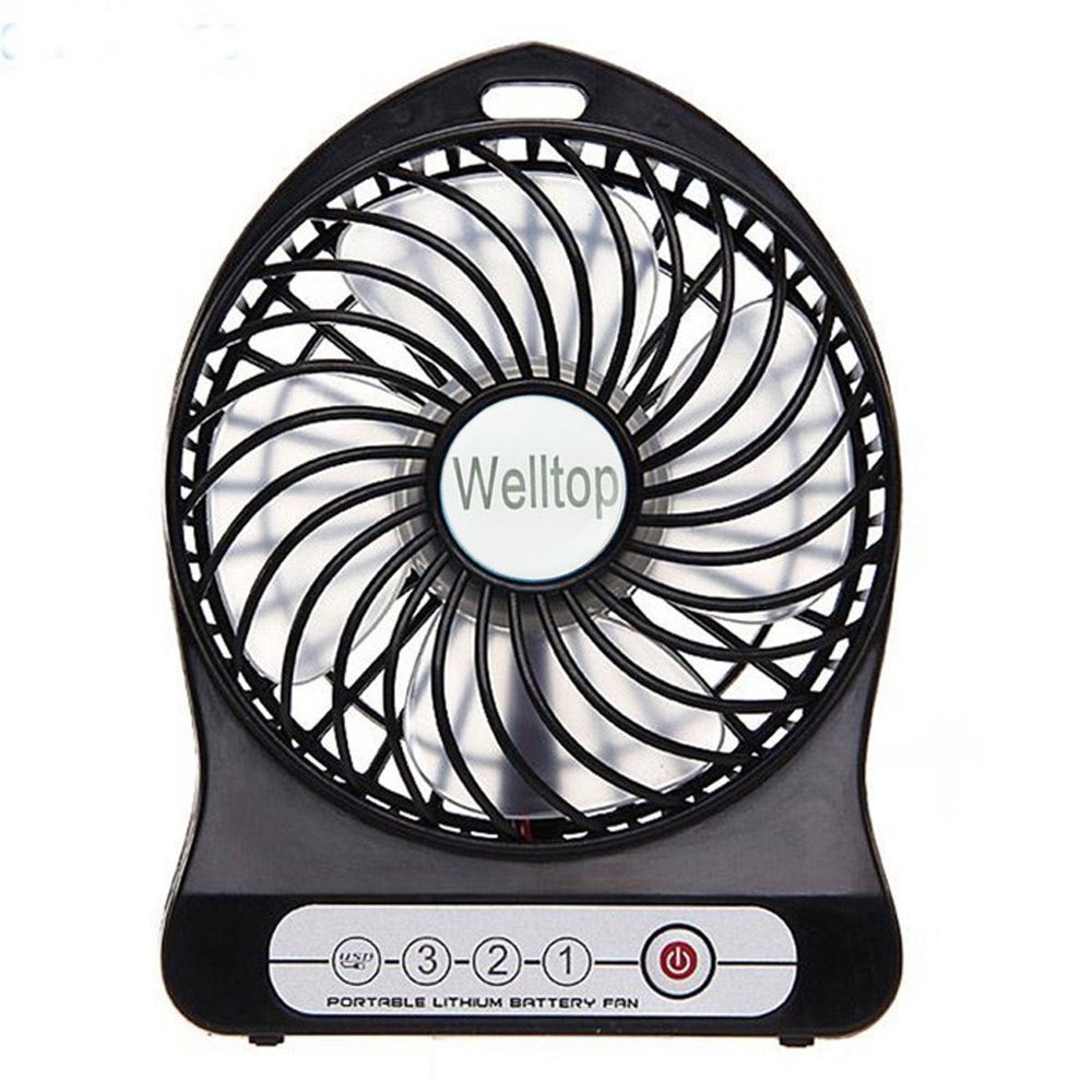 Mini Desk Fan Electric Portable Rechargeable 4 Inch 3 Sds Battery Picture 1 Of 7
