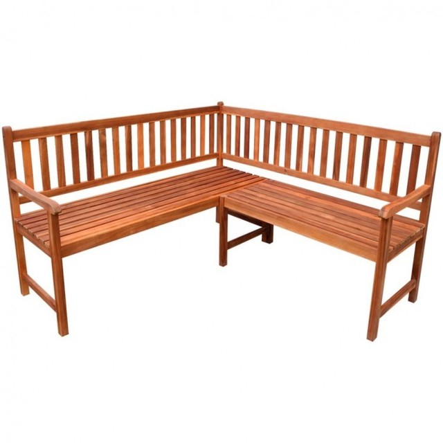 Dining Corner Bench Outdoor Seating Patio Porch Deck Wood Garden Dining Corner Bench Outdoor Seating Patio Porch Deck Wood Garden Nook Rustic New