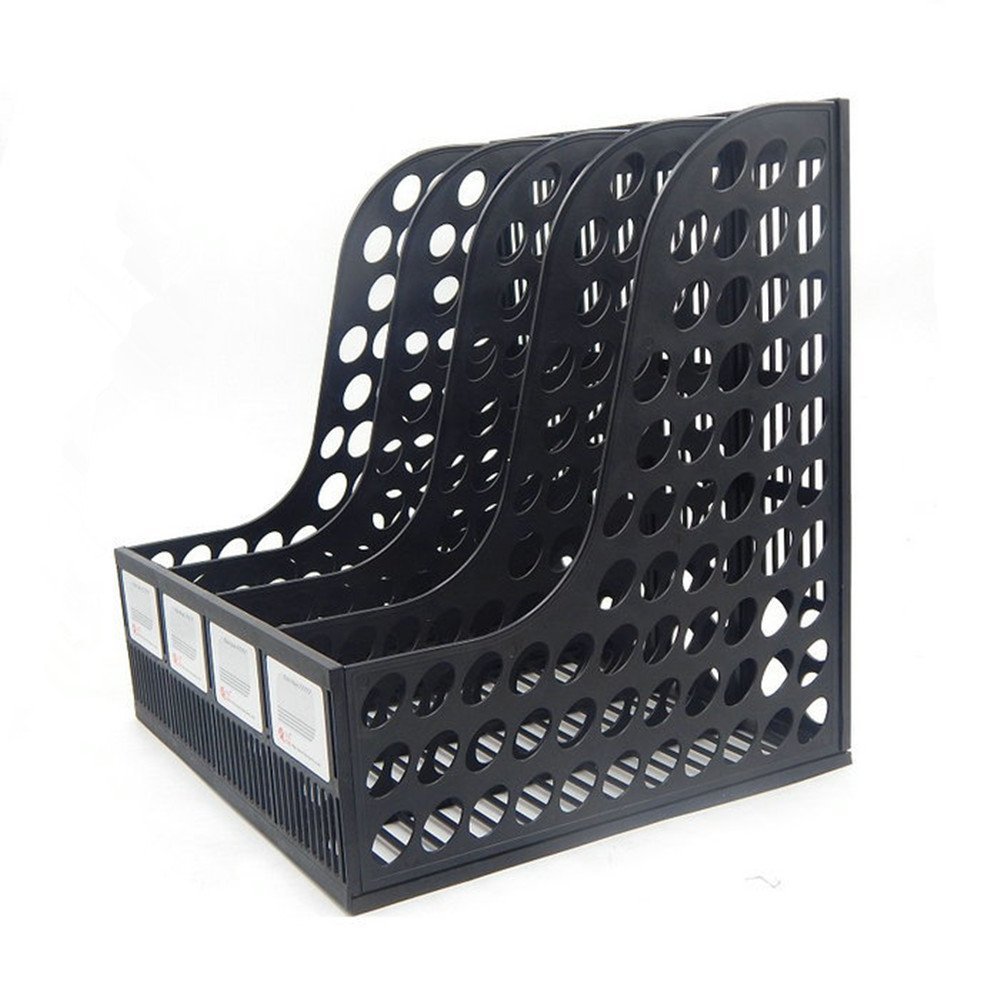 Funnylive Plastic 4 Compartments File Rack Paper Holder Desktop Sorter Book 3