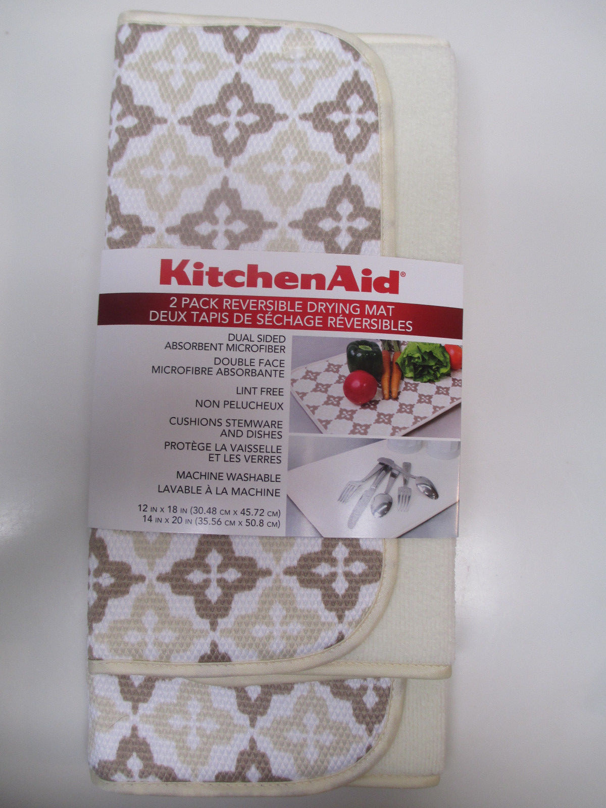 Kitchenaid 2 Pack Reversible Drying Mats 12x18 And 14x20 Choice Of Picture 2 Of