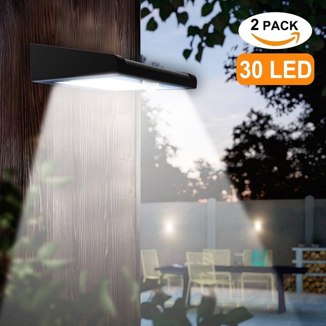 2 Pcs 30 Led Solar Lights Wall Outdoor Powered Wireless Waterproof 2 Pack 30 Led Solar Lights Outdoor Avaspot Upgraded Version Powered