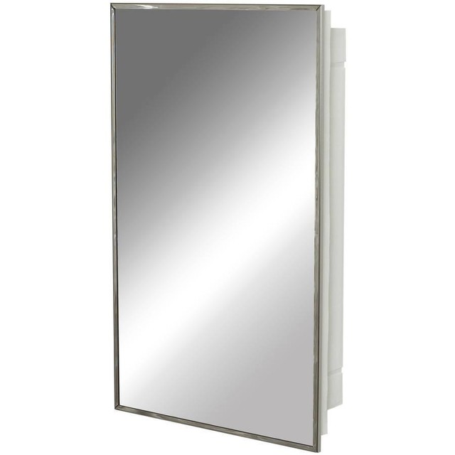 Zenith Products 105 Swing Door Medicine Cabinet With Stainless Steel Stainless Steel Color Frame Medicine Cabinet Mirror Wall Apothecary Adjule