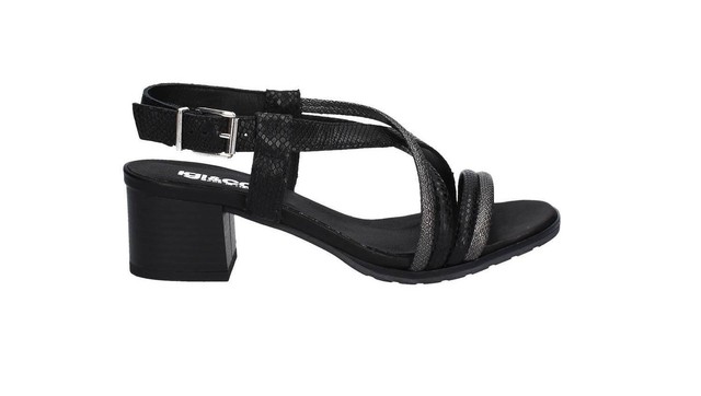 SANDALO DONNA IGICO CON CINTURINO TACCO MEDIO LARGO IN PELLE NERO ART 78390 SANDALO DONNA IGICO CON CINTURINO TACCO MEDIO LARGO IN PELLE NERO ART 78390