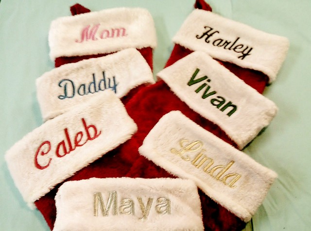 embroidered personalized monogramed red white plush christmas stockings - Embroidered Stockings Christmas embroidered personalized monogramed red white plush christmas stockings - Embroidered Stockings Christmas