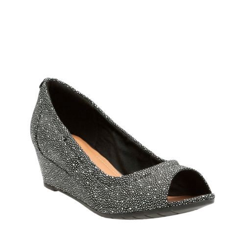 Clarks Vendra Daisy Black Interest Nubuck Women Clarks Vendra Daisy Black Interest Nubuck Women