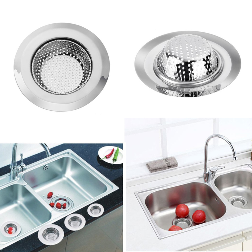 2x Stainless Steel Kitchen Sink Strainer Waste Plug Drain Stopper Picture 1 Of 6
