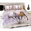 RUNNING GALLOPING HORSES PONY DESIGN DOUBLE DUVET COVER SET WITH PILLOWCASE