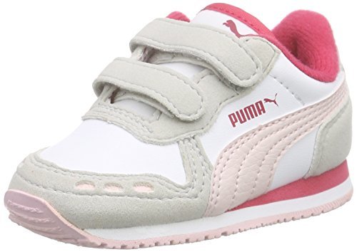 Puma Cabana Racer SL Unisex Bambini Scarpe da Ginnastica Basse White/Pink/Do Puma Cabana Racer SL Unisex Bambini Scarpe da Ginnastica Basse White/Pink/Do