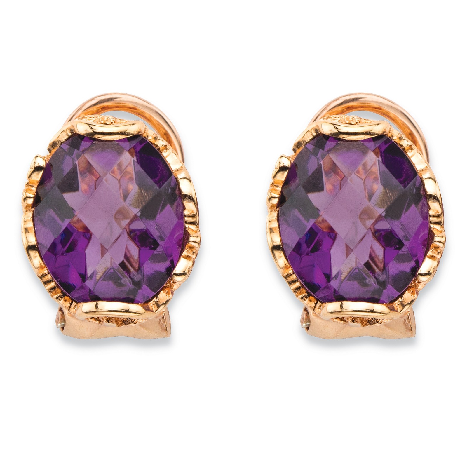 Palmbeach Jewelry Simulated Purple Amethyst Rose Gold Plated Silver Picture 1 Of 3